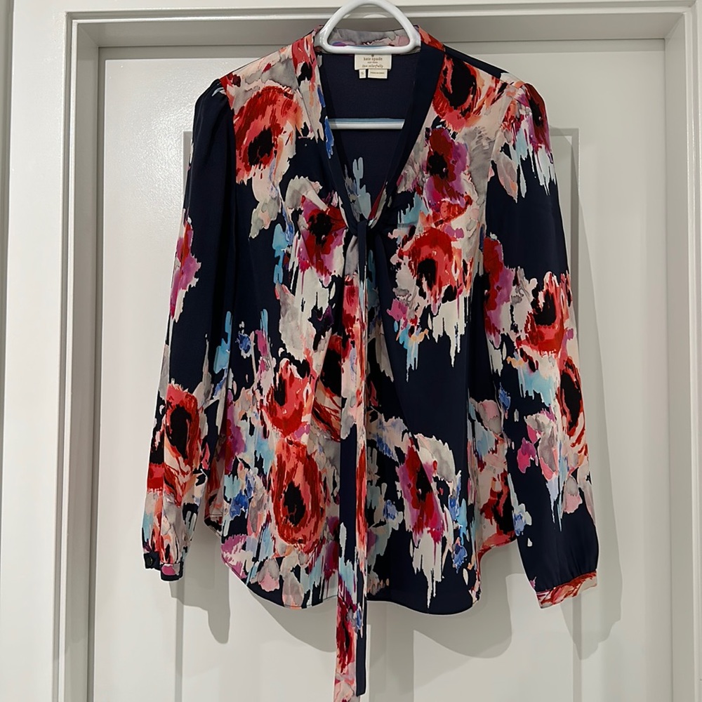 kate spade printed blouse (US small)